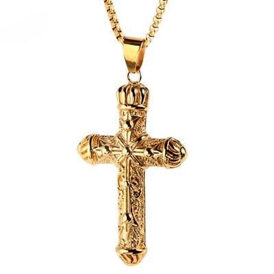 

Stainless Steel Cross Necklace For Men Woman Punk Cute Vintage Rock Hiphop LP00114