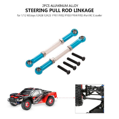 

Steering Pull Rod Linkage Aluminum Alloy for 112 RC Crawler WLtoys 12428 12423 FY01 FY02 FY03 FY04 FY05 RC Off-road Car 2PCS