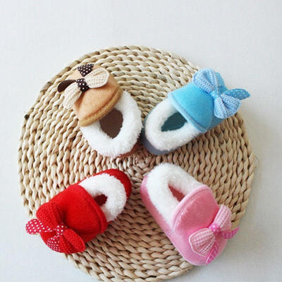 

Winter Warm Newborn Baby Boy Girl Fur Snow Boots Crib Soft Shoes Prewalker