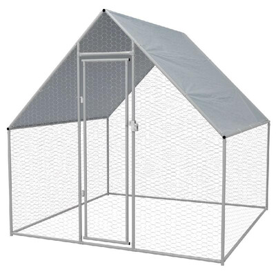 

Outdoor Chicken Cage Galvanized Steel 66"x66"x66