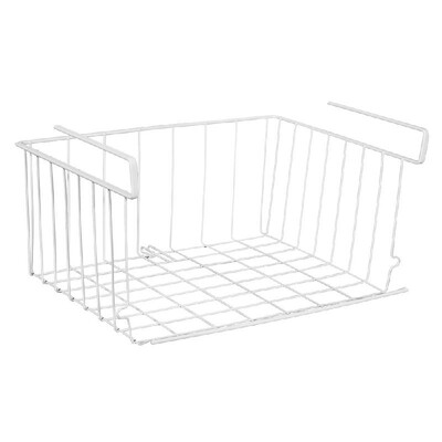 

Stackable Hanging Basket Under Shelf Hanging Metal Wire Storage Basket for Kitchen Office Bathroom Cabinet