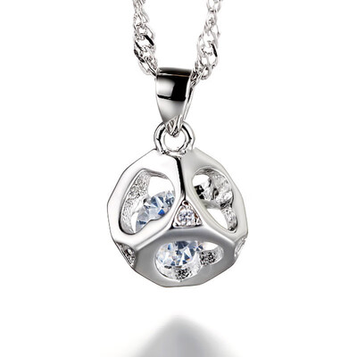 

Korea Trendy Jewelry Heart Pendant Necklaces For Women CZ Crystal Cubic Zirconia Accessories Anniversary Gift WF28