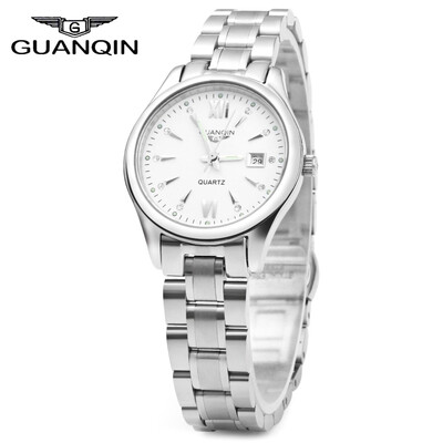 

GUANQIN Women Calendar Rhinestone Luminous Quartz Watch with 30M Water Resistant