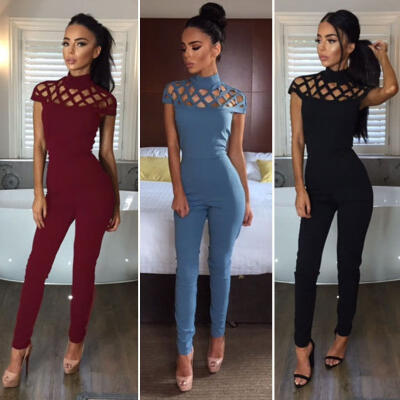 

Fashion Women Ladies Sleeveless Bodycon Romper Jumpsuit Club Bodysuit Long Pants