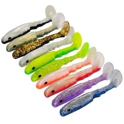 

VISSEN 10pcslot 10cm9g Vibrotail Shad Worm Jig Head Soft T Tail Silicone Bait Fishing Lures Fake Crankbaits Wobblers