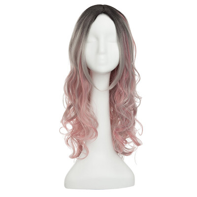 

Ombre Color Cosplay Wigs Wine Red Long Straight Wig Hair 100 Kanekalon Synthetic Heat Resistant Straight Wig for Women