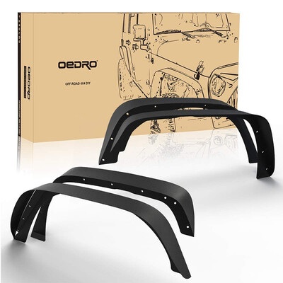 

4PCS Fender Flares Set Solid Steel Fit for 2007-2018 Jeep Wrangler JK
