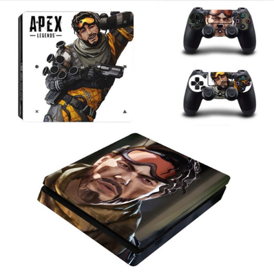 

new Apex Legends vinyl Decal Skin Sticker For Sony Playstation 4 PS4 slim Console 2Pcs Controller Film Stickers