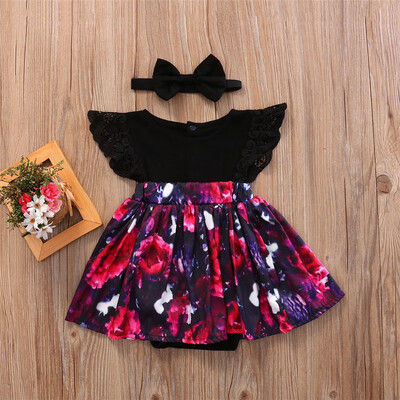

Toddelr Kids Baby Girls Sister Matching Floral Jumpsuit Romper Dress Outfits Set