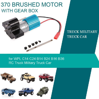 

370 Brushed Motor with Metal Gear Box for WPL C14 C24 B14 B24 B16 B36 JJRC Q60 Q61 Q62 Q63 Q64 Q65 RC Truck Military Truck Car