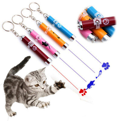

UNJIKPortable Funny&Creative Pet Cat Toys LED Laser Pointer Light Pen With Bright Animation Mouse Shadow For Cats Training