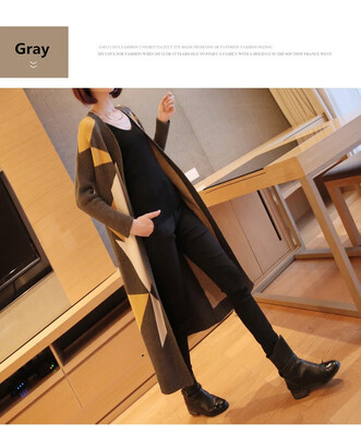 

Extra thick sweater 2018 autumnwinter South Korea version of the long&large size knitted cardigan