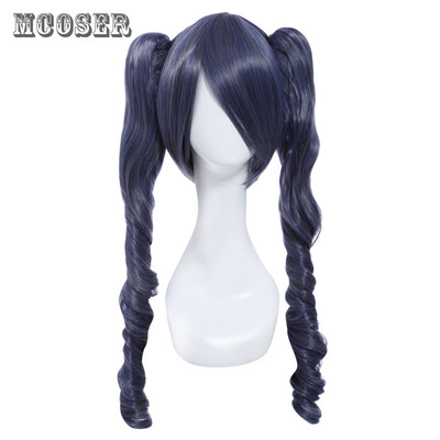 

Mcoser High Temperature Side Bang Long Wavy Anime Wig with 2 Ponytails Cosplay for Ciel