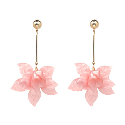 

JURAN Fashion big resin flower dangle drop statement Earrings Bohemia Jewelry Accessories Vintage Ethnic Crystal Earrings