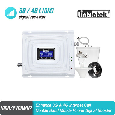 

2019 65dB Gain 2G 3G 4G 1800mhz 2100mhz Double Band Mobile Signal Booster WCDMA 2100 LTE 1800 Celular Repeater Amplifier 63