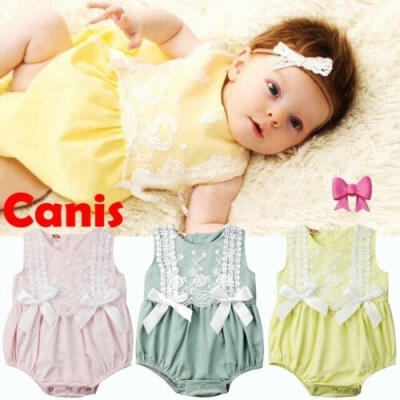 

Cute Toddler Baby Girl Lace Summer Bodysuit Romper Jumpsuit Sunsuit Clothes 0-24M