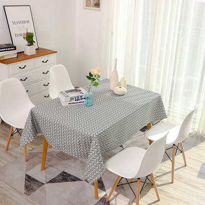 

Tablecloth Rectangle Table Cloth Cotton Linen Wrinkle Free Anti-Fading Tablecloths Washable Dust-Proof Table Cover for Dining Kit