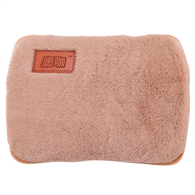 

Warm coffee rabbit plush electric hot water bottle warm personal warm hand baby smart charging explosion-proof water&electricity separation electric heating bag brown NK-002
