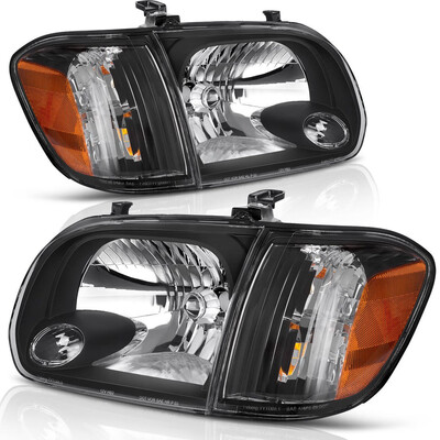 

Headlights for 2005-2006 Toyota Tundra2005-2007 Sequoia Black Headlamp Assembly1 Year Warranty