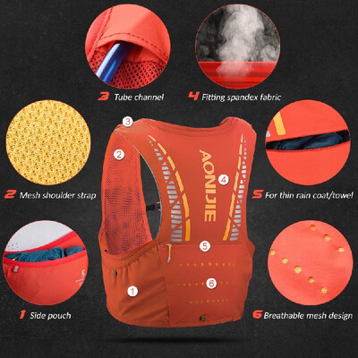 

Outdoor Mesh Hydriton Vest Breathable Running Vest Cycling Marathon Climbing Rucksack Bag Gift Emergency Blanket