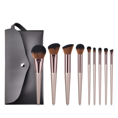 

〖Follure〗9PCS Wooden Cosmetic Makeup Brush Brushes Foundation Powder Eyeshadow Brush Set