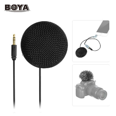 

BOYA BY-MM2 Mini Stereo Omnidirectional Conderser Microphone with Furry Windscreen for DSLR Camera Smartphone PC Tablet