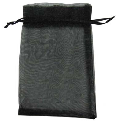 

PH PANDAHALL 100 Pcs Black Rectangular Organza Gift Bags for Confetti Jewellery