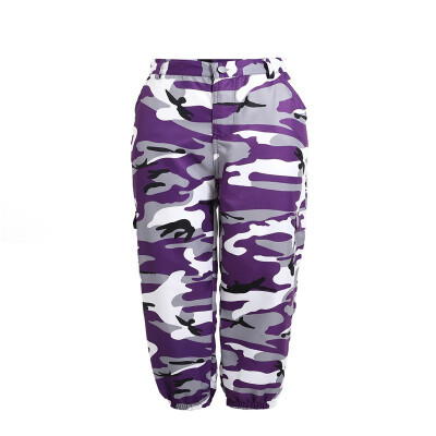 

New Women Fashion Casual Camouflage Trousers Loose Harem Cargo Pants High Quality Cotton Pocket High Waist Pant