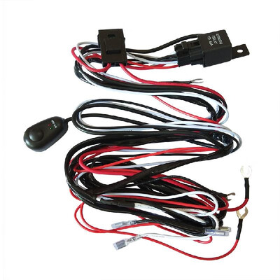 

LED Light Bar Wiring Harness Kit One-To-One 12V 300W ON OFF Switch Power Relay Blade Fuse for Off Road Lights LED Work Lights