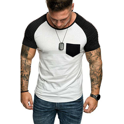 

SUNSIOM Mens Gym Summer Slim Fit Casual Short Sleeve Muscle Tee Tops T-shirt Blouse
