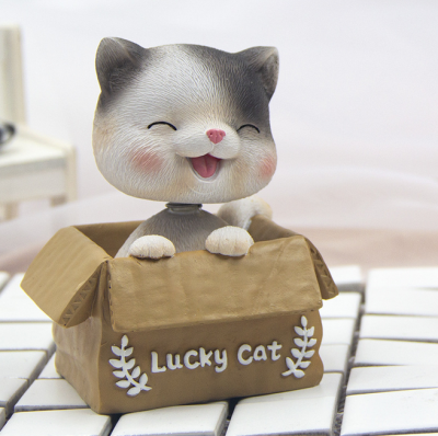 

Creative home decoration shaking head car accessories meow mini cat cartoon gift
