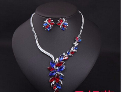 

new nice America brand temperament gem brief paragraph clavicle necklace dinner set female high-grade fashion accessories
