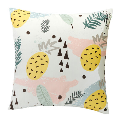 

Jemehome ins small fresh velvet pillow plant print cushion cover 10475