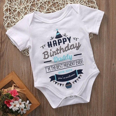 

Newborn Infant Baby Boys Girls Letter Print Romper Summer Jumpsuit Party Clothes