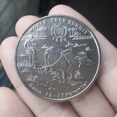 

38mm Laos 1996 World Food Summit 10 Kip Commemorative Coin