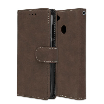 

MOONCASE ZTE Blade A6 Lite Vintage Scrub 3 Card Case - Brown
