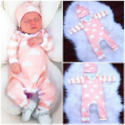 

Newborn Baby Boys Girls Warm Bodysuit Romper Jumpsuit Hat Outfits Clothes