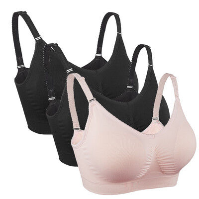 

iLoveSIA Nursing Bra Breathable Anti-Hit Hammer Full Cup No Trace Breastfeeding Bra-3P-70705639
