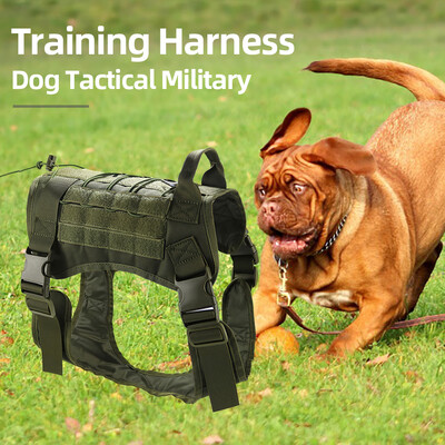 

Dog Tactical Harness Vest Military Training Patrol Jacket with Pulling Handle