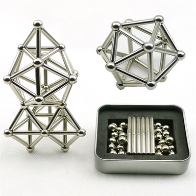 

36 Magnet Rods&27 Balls Buck Balls Metal Magnet Building Blocks