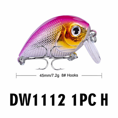

VISSEN 3PCS Hot freshwater sea fishing bait 45MM72G plastic small fat rock bait 6 hook fishing lures