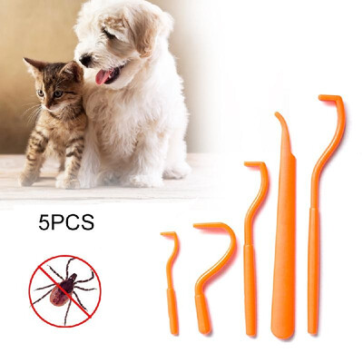 

Tick Remover Tool Pet Flea Clip Lice Twister Remover 5PCS Scratching Hook Pet Comb Tool