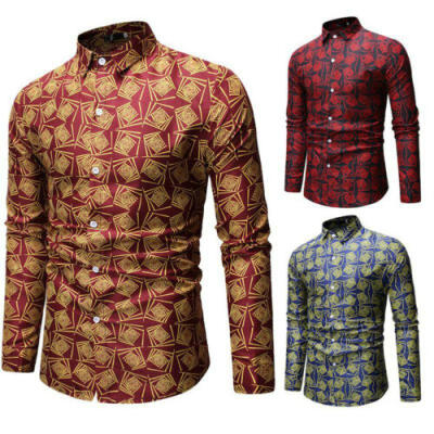 

US New Fashion Men Luxury Casual Stylish Slim Fit Long Sleeve Casual Dress Shirt