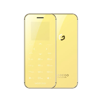 

GEECOO MINII1 Card Phone 2G Feature Mobile Phone 154 Inch Thinnest Portable Touch-Button Double Sided Mirror FM GSM 400mAh