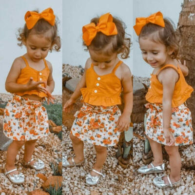 

2PCS Toddler Kids Baby Girls Summer Clothes T-shirt TopsSkirt Dress Outfits Set