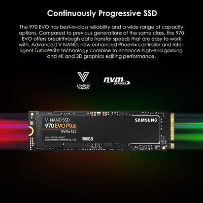 

SAMSUNG MZ-V7S1T0B 970 EVO NVMe PCIe M2 2280 SSD 1TB Internal Solid State Disk Hard Drive Laptop SSD