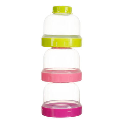 

3 Layers Portable Baby Feeding Bottle Milk Powder Food Storage Grid Box