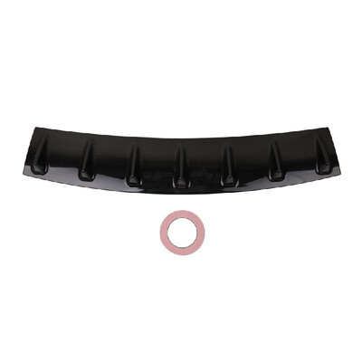 

855mm Shark Fin Universal Car Back Rear Bumper Lip Diffuser 7 Fin Gloss Black ABS Spoiler Splitter