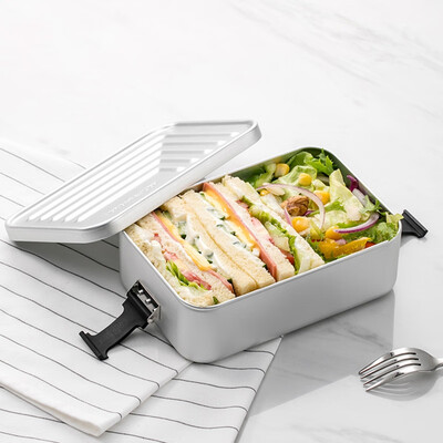 

Jordan Judy CD800148009 Outdoor Picnic Travel Student Aluminum Lunch Box