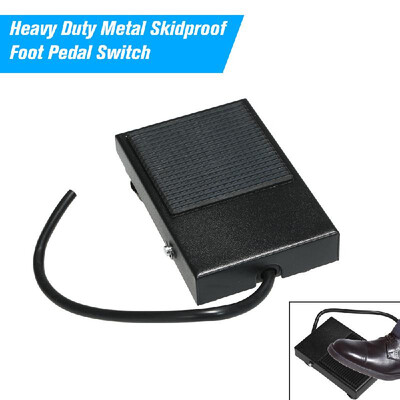 

Heavy Duty Metal Skidproof Foot Pedal Switch Treadle Foot Switch Momentary Control 3 Wire NONC Auto Reset Switch
